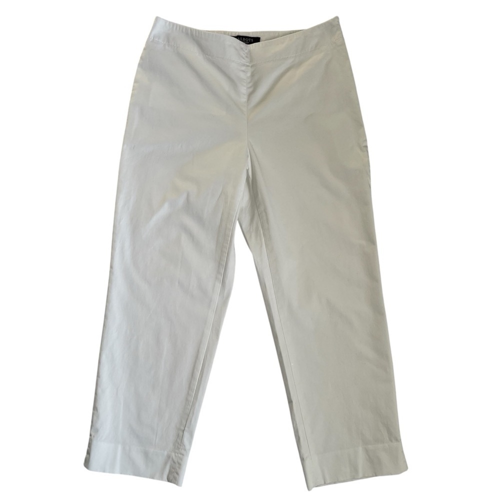Talbots Capri Classic Side Zip Size 2P In White